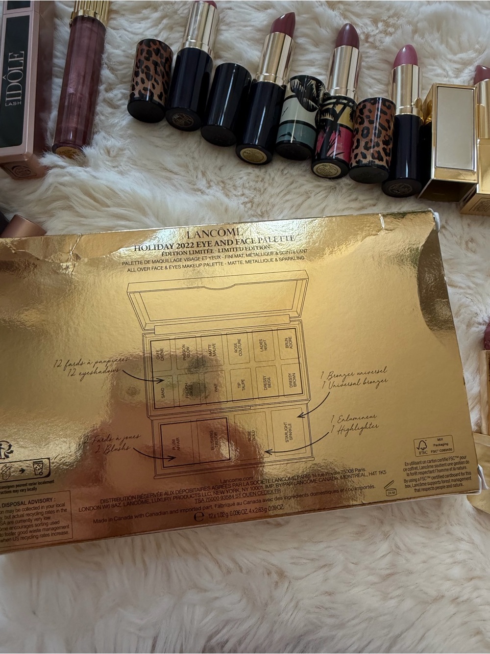 Lancôme Lipstick Collection in Red and Pink Shades with Gold Packaging - Picture 5 of 5